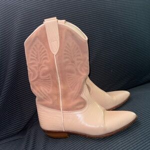 Elegant Pink Western Boots
